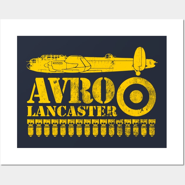 Lancaster Bomber (distressed) Wall Art by TCP